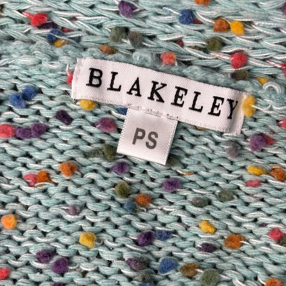 Blakely Over Sized Open Front Cardigan Pockets Polka Dot Multi Color Sz L